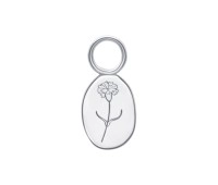 Carnation Birth Flower Silver Charms CH-335